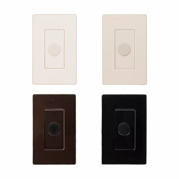 OSD Screwless In-Wall Knob - Decora Wall Plates For SLK Volume Controls - Black, Brown, Bone, Almond